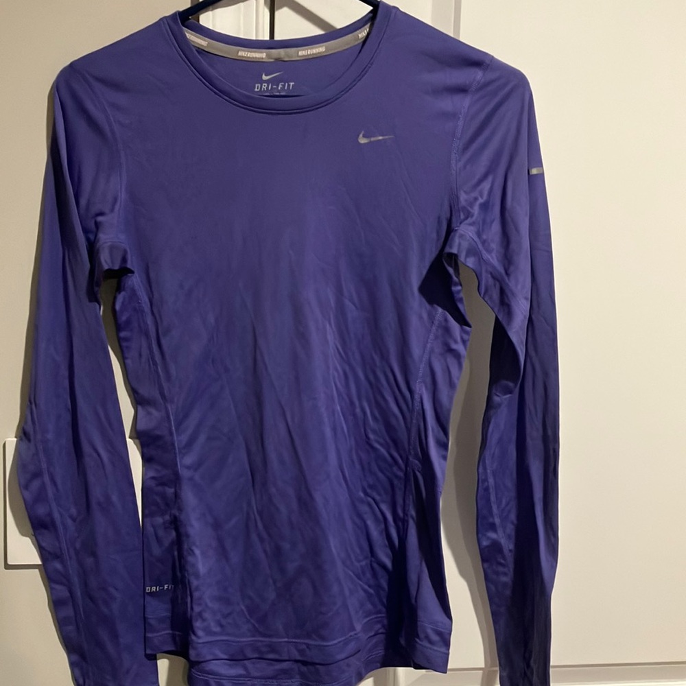 Nike Dri Fit Running Purple Exercise Shirt